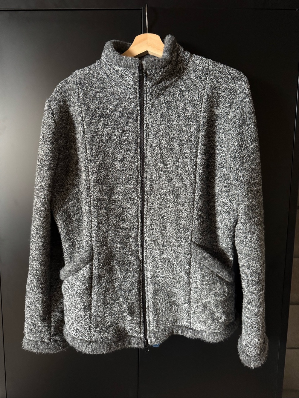 Prana Heather Gray Zip Up Jacket - Women Large